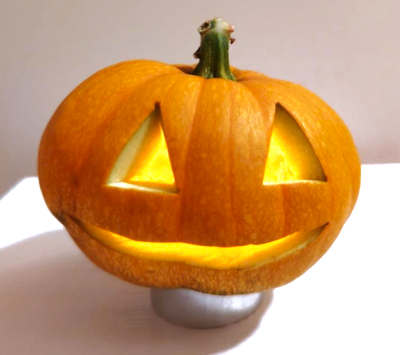 ミニかぼちゃでハロウィンランタンを作ってみた