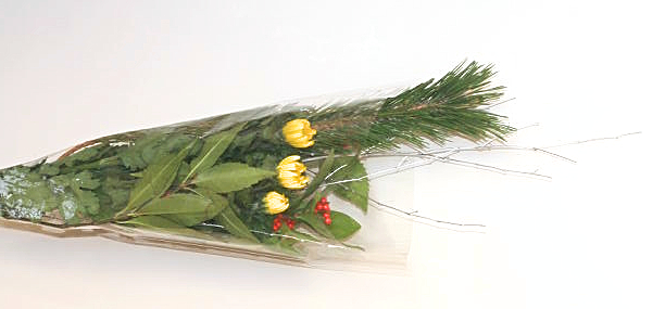 実例：「1,500円のお正月束」を活用してみる……そのまま花瓶に入れるだけでもまあまあOK!