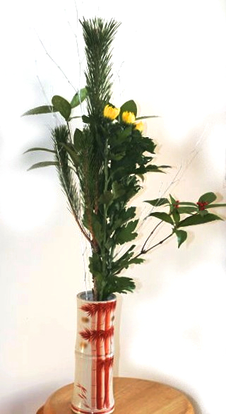 実例：「1,500円のお正月束」を活用してみる……そのまま花瓶に入れるだけでもまあまあOK!