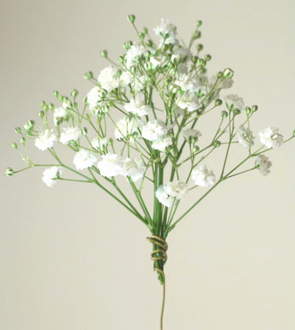 生花髪飾りの作り方（スプレーバラとかすみ草）