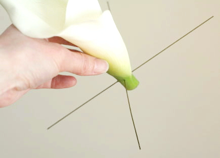生花髪飾りの作り方（カラー）
