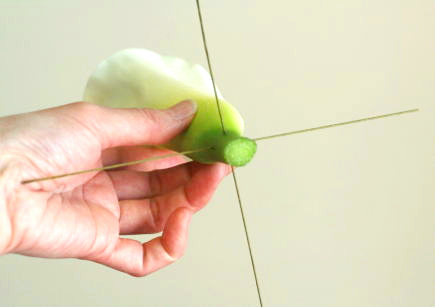 生花髪飾りの作り方（カラー）
