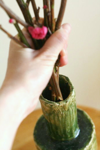 ひな祭りの桃の花：最も簡単な生け方