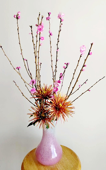 ひな祭りの桃の花：最も簡単な生け方